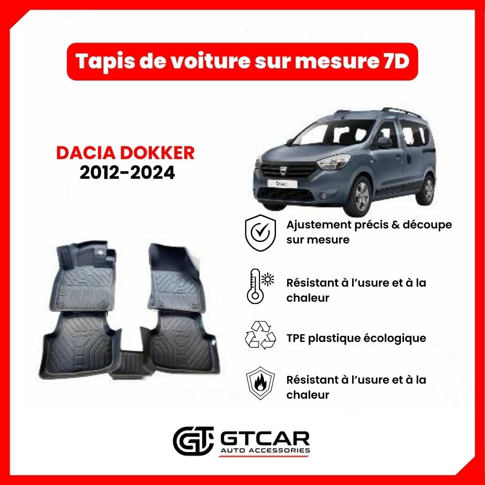 Tapis  sur mesure 7D DACIA DOKKER  2012-2024