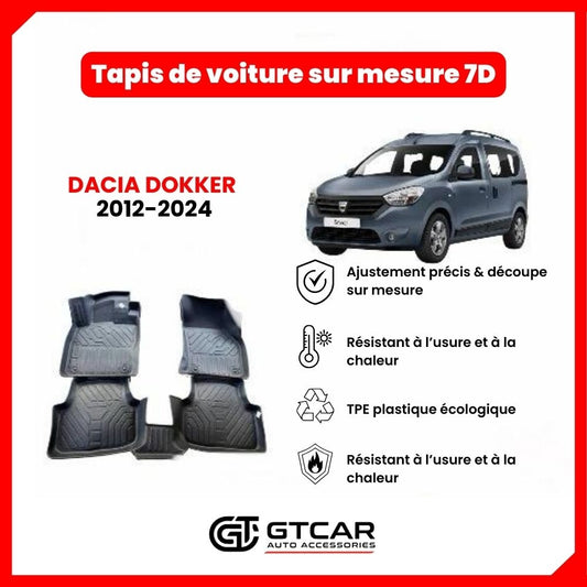 Tapis  sur mesure 7D DACIA DOKKER  2012-2024