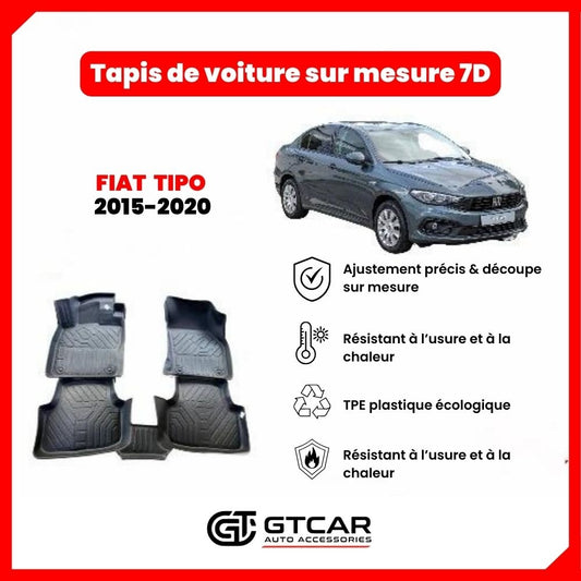 Tapis  sur mesure 7D FIAT  TIPO  2015-2020