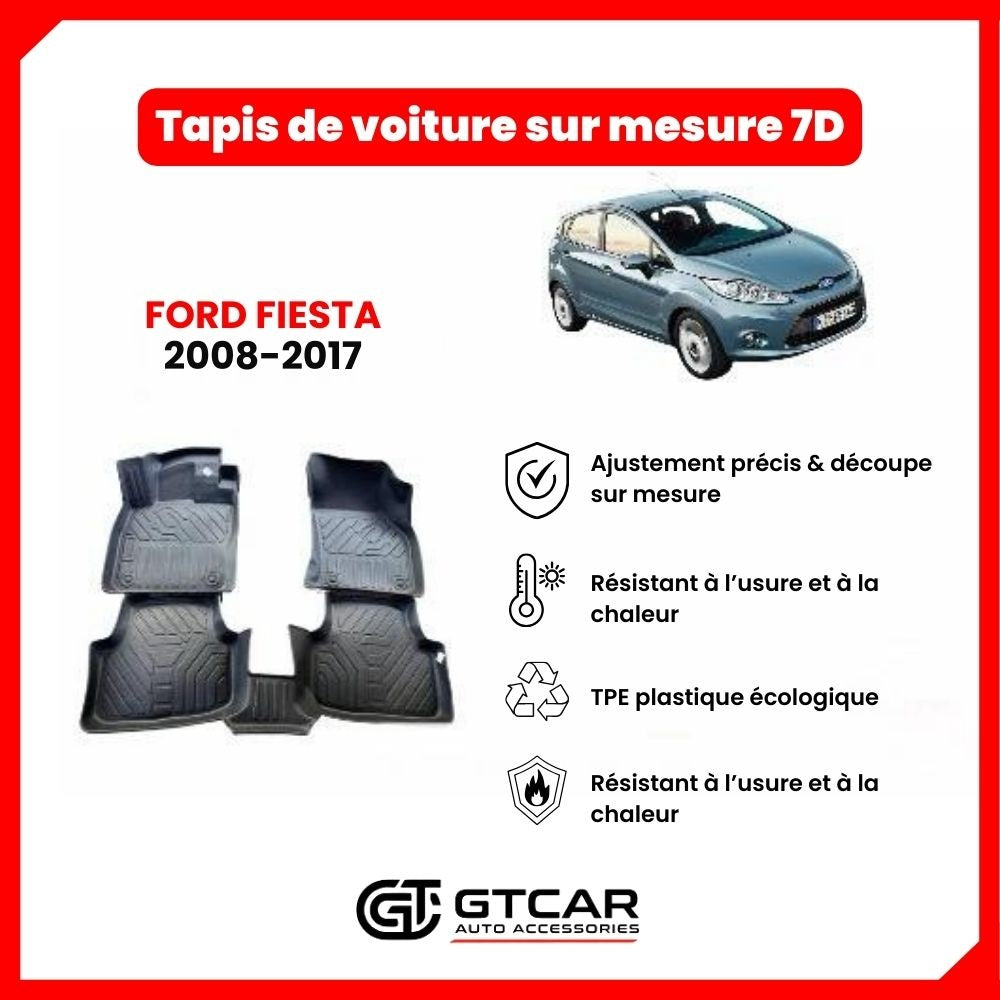 Tapis  sur mesure 7D FORD FIESTA 2008-2017