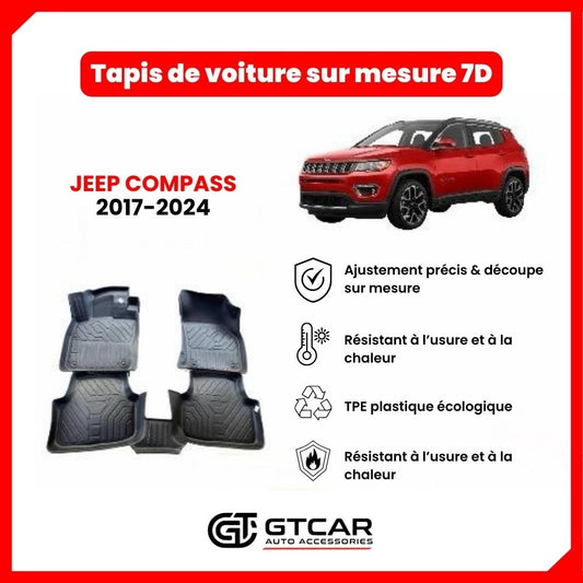 Tapis  sur mesure 7D JEEP COMPASS 2017-2024