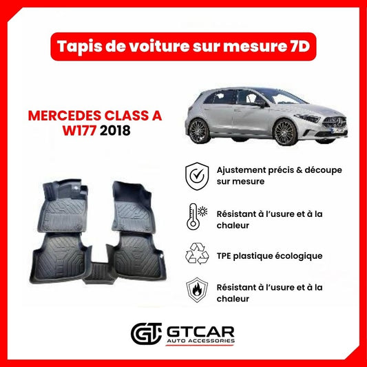 Tapis  sur mesure 7D MERCEDES CLASS A  W177 2018