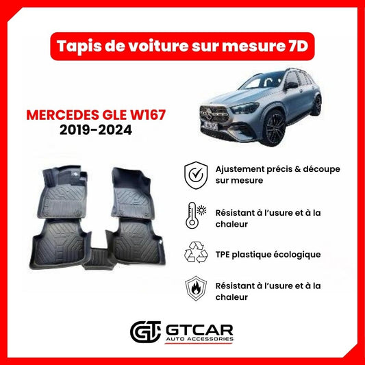 Tapis  sur mesure 7D MERCEDES GLE W167 2019-2024