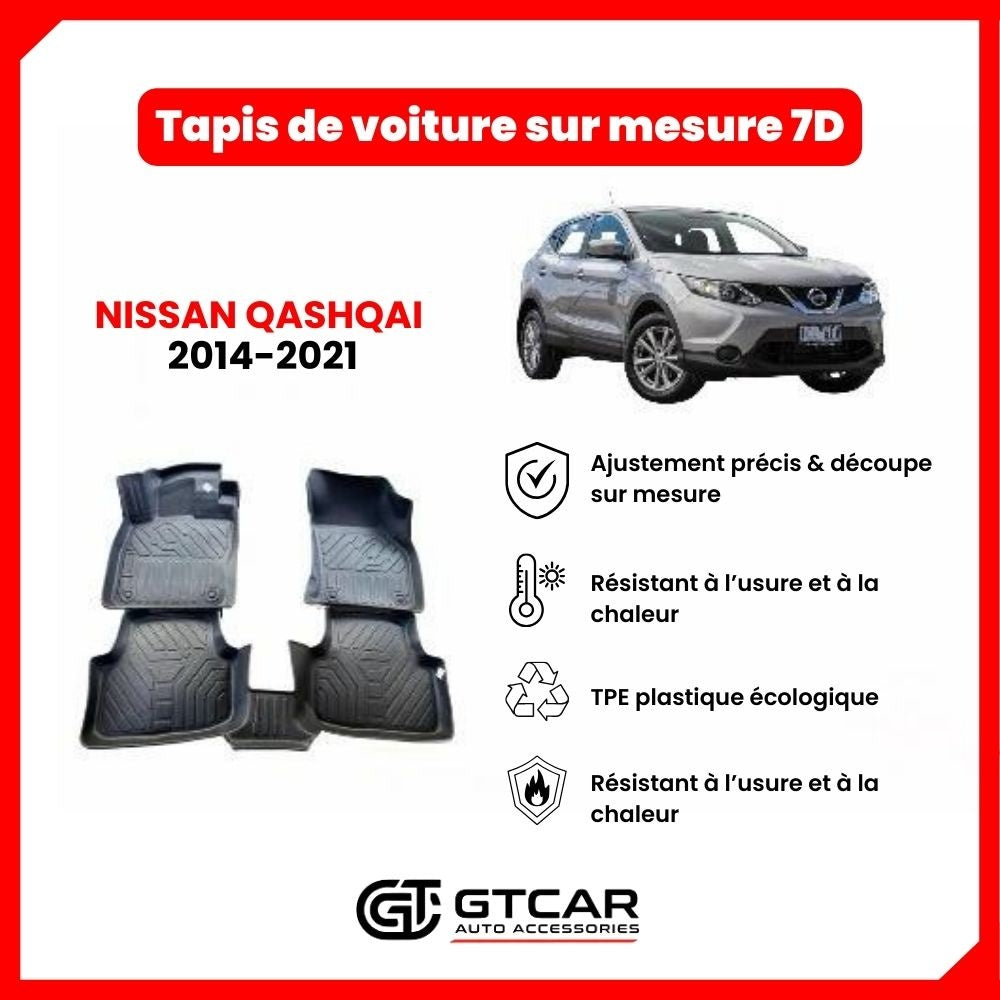 Tapis  sur mesure 7D NISSAN QASHQAI  2014-2021