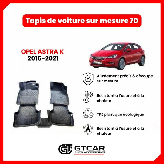 Tapis  sur mesure 7D OPEL ASTRA K  2016-2021