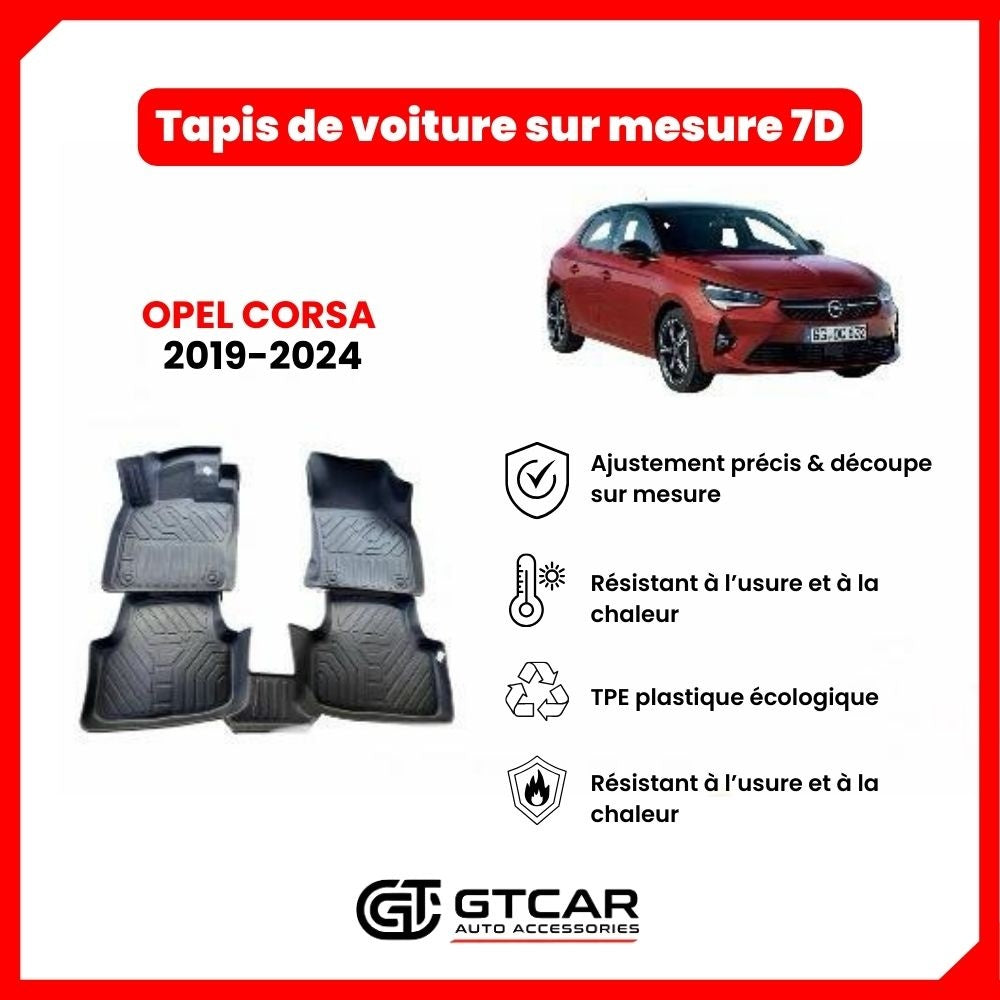 Tapis  sur mesure 7D OPEL CORSA  2019-2024