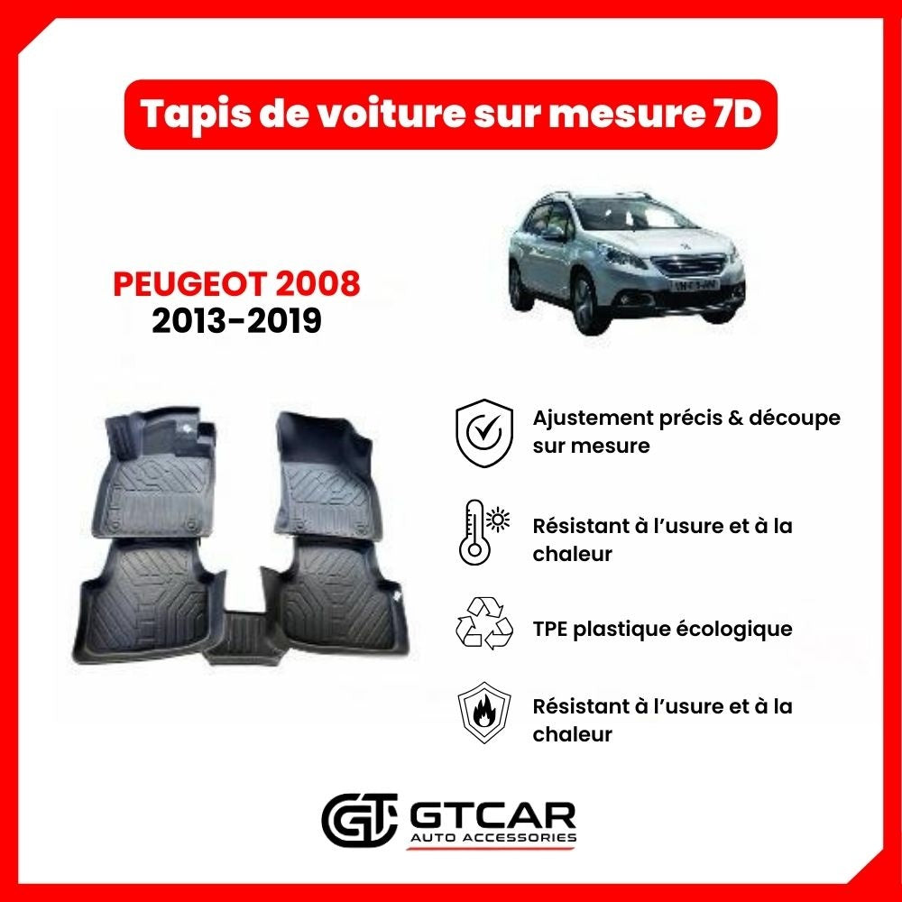 Tapis  sur mesure 7D PEUGEOT 2008 2013-2019
