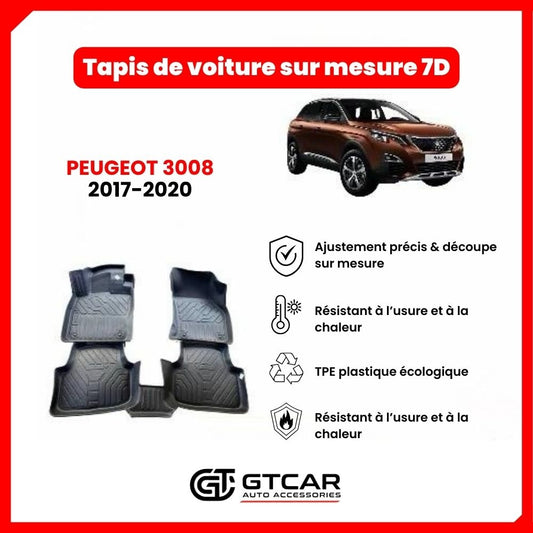 Tapis  sur mesure 7D PEUGEOT 3008 2017-2020