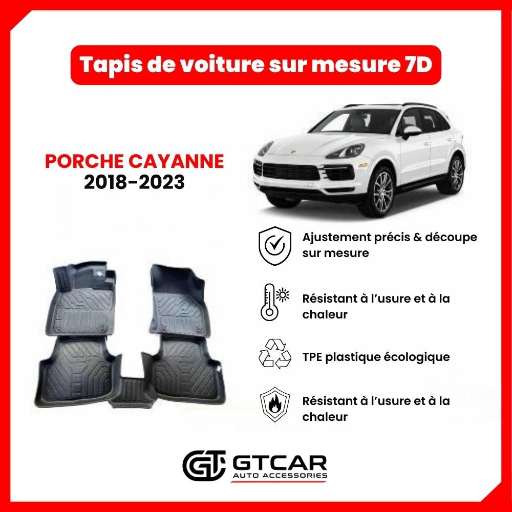 Tapis  sur mesure 7D PORCHE CAYANNE 2018-2023
