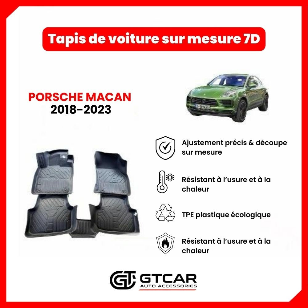 Tapis  sur mesure 7D PORSCHE MACAN  2018-2023