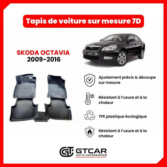 Tapis  sur mesure 7D SKODA OCTAVIA  2009-2016
