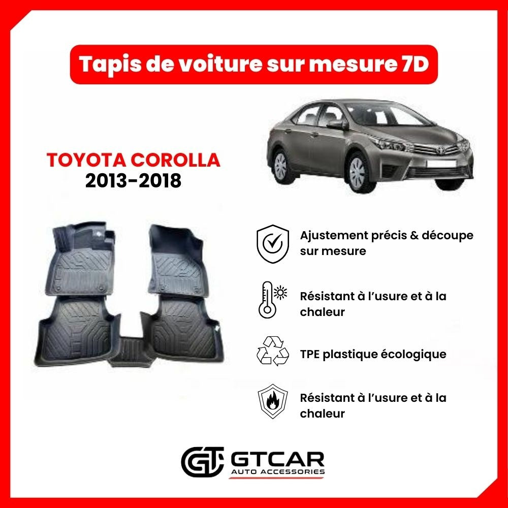 Tapis  sur mesure 7D TOYOTA COROLLA 2013-2018