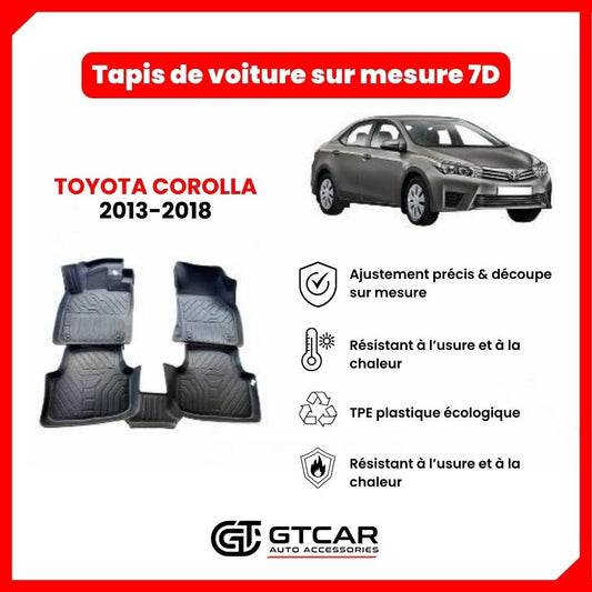 Tapis  sur mesure 7D TOYOTA COROLLA 2013-2018