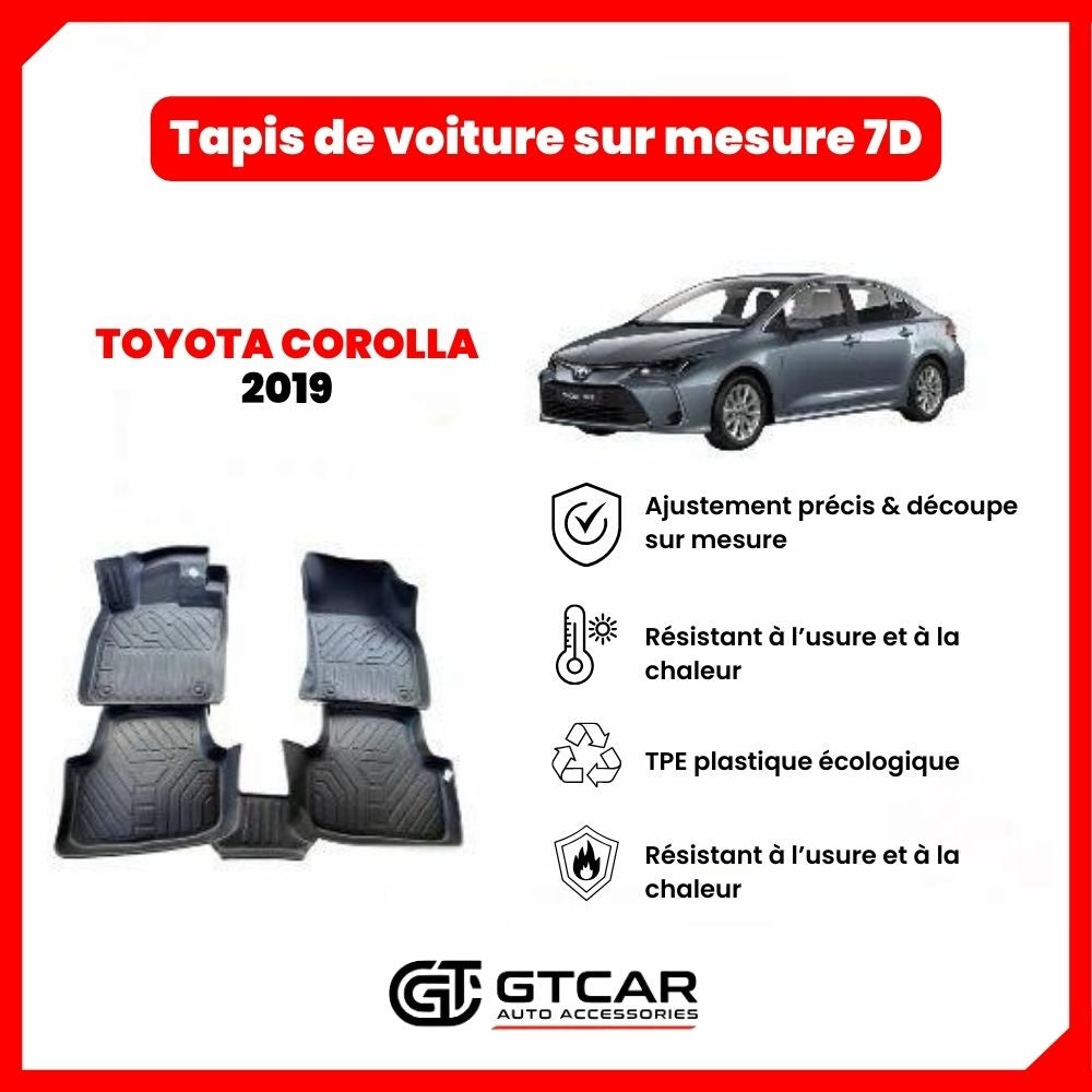 Tapis  sur mesure 7D TOYOTA COROLLA 2019