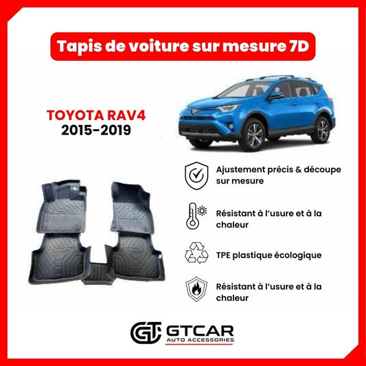 Tapis  sur mesure 7D TOYOTA RAV4 2015-2019