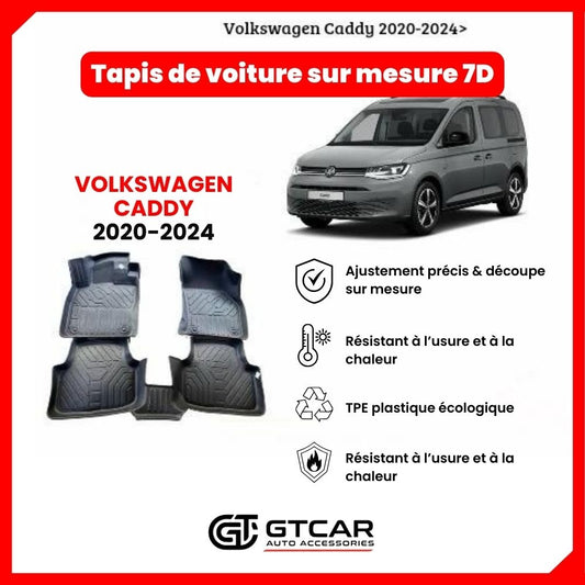 Tapis  sur mesure 7D VOLKSWAGEN CADDY 2020-2024