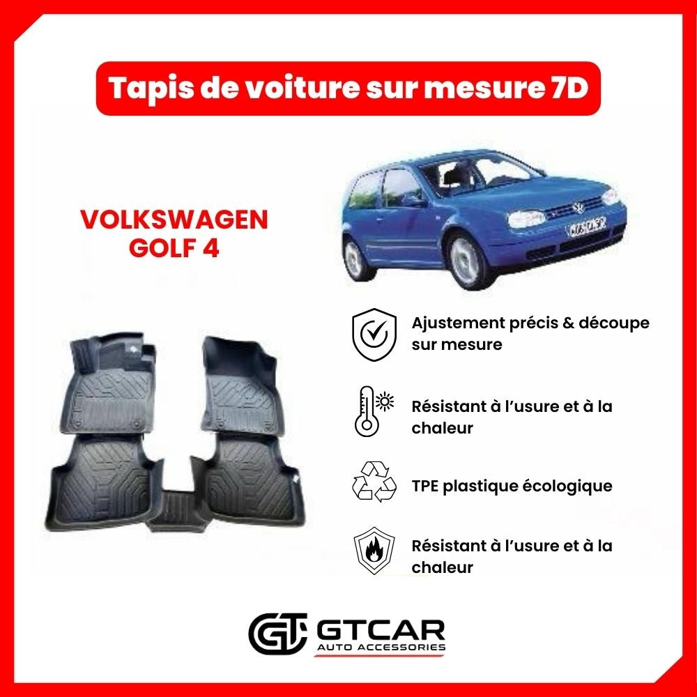 Tapis  sur mesure 7D VOLKSWAGEN GOLF 4