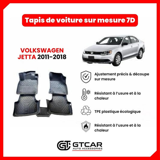 Tapis  sur mesure 7D VOLKSWAGEN JETTA 2011-2018