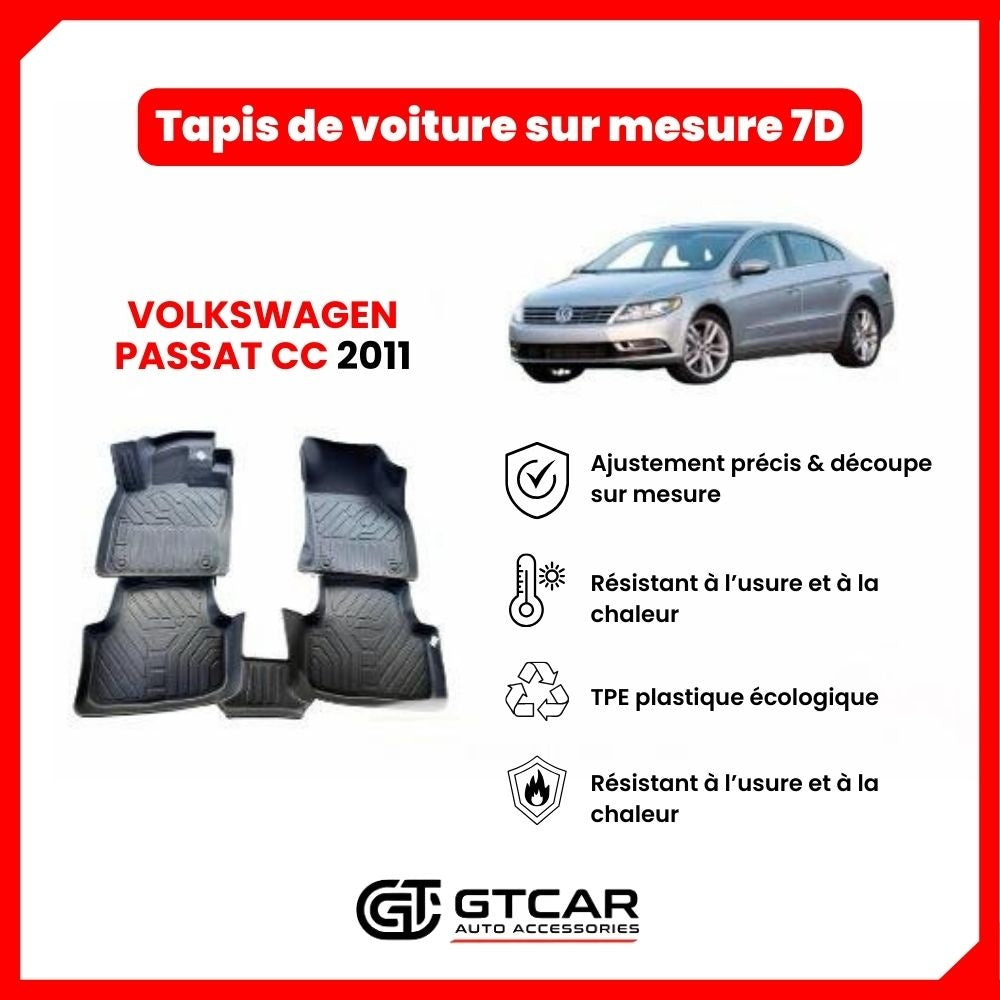 Tapis  sur mesure 7D VOLKSWAGEN PASSAT CC 2011