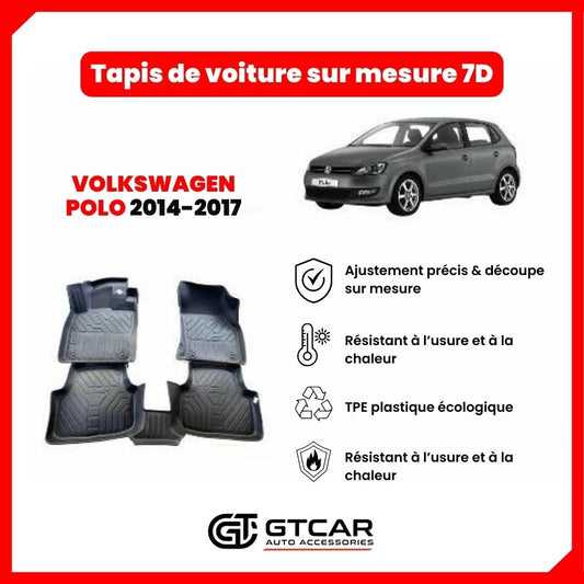 Tapis  sur mesure 7D VOLKSWAGEN POLO 2014-2017