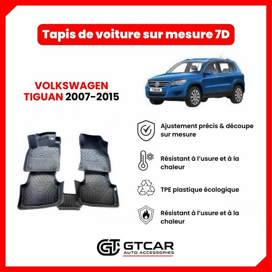 Tapis  sur mesure 7D VOLKSWAGEN TIGUAN 2007-2015