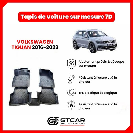 Tapis  sur mesure 7D VOLKSWAGEN TIGUAN 2016-2023