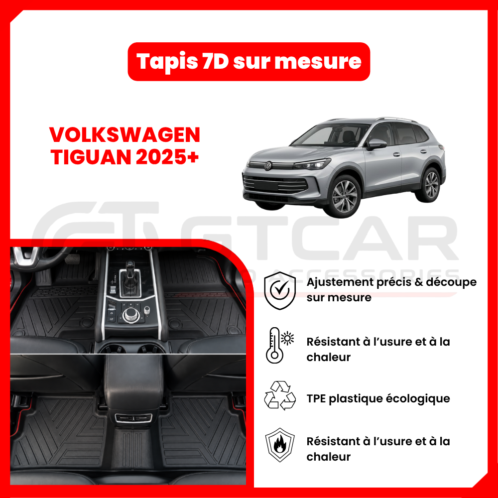 Tapis 7D sur mesure VOLKSWAGEN TIGUAN 2025+