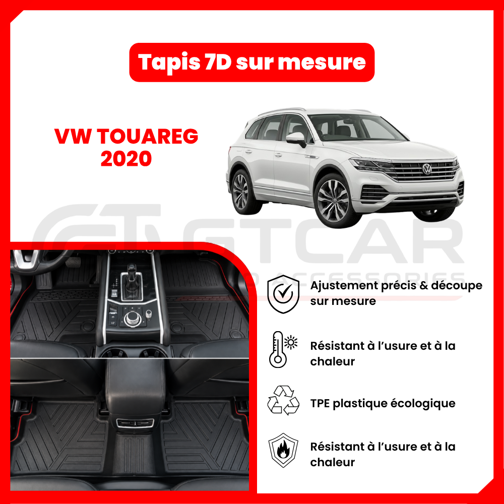 Tapis 7D sur mesure volkswagen TOUAREG 2020