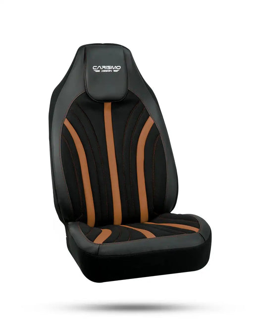 Housses de Sièges Auto Premiumen cuir – Compatibles avec Tous les Véhicules - Tabac line