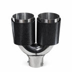 AB-23-CB Embout d'échappement double sortie style carbone