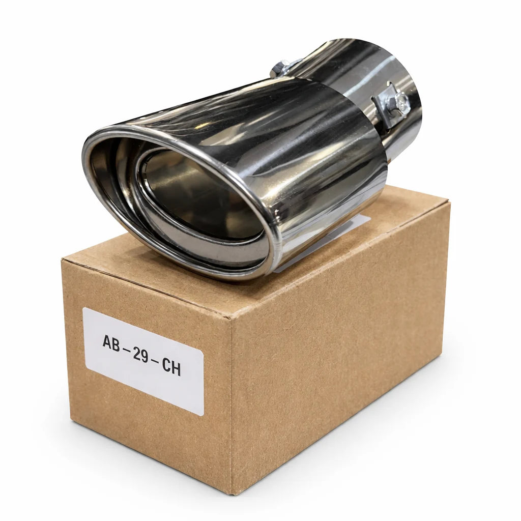 AB-29-CH Embout d'échappement chromer oval