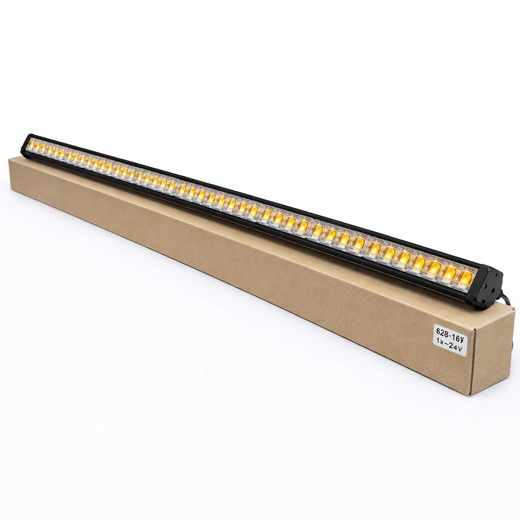 628-16Y Barre strobo 16 LED Orange 93CM 12V 24V