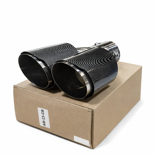 AB-23-CB Embout d'échappement double sortie style carbone