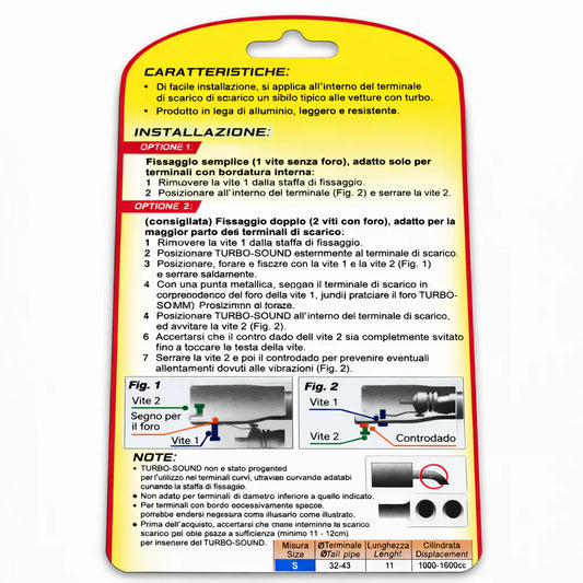SMG-M Siffleur d'échappement taille M