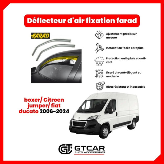 déflecteur d'air fixation farad 2piece Peugeot boxer_ Citroen jumper_ fiat ducato 2006-2024 (2)