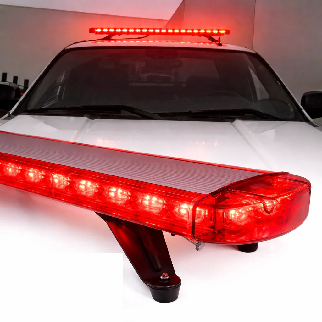 TBD-8400-88LED/ Feux tournant 1,20M sans alarm 12V rouge
