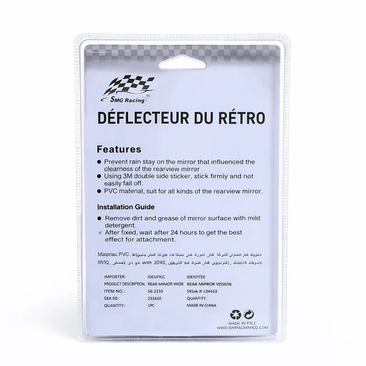 SG-2110 Déflecteur rétroviseur anti pluie standard