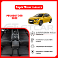 Tapis 7D sur mesure peugeot 208 2022