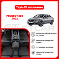 Tapis 7D sur mesure peugeot 308 2022