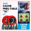 2 Cache roue de neige tissu couleur rouge taille XL ''14-15-16-17-18-19-20-21-22