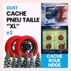 2 Cache roue de neige tissu couleur rouge taille XL ''14-15-16-17-18-19-20-21-22