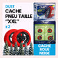 2 Cache roue de neige tissu couleur rouge taille XXL ''14-15-16-17-18-19-20-21-22