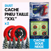 2 Cache roue de neige tissu couleur rouge taille XXL ''14-15-16-17-18-19-20-21-22