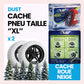 2 Cache roue de neige tissu couleur blanc taille XL ''14-15-16-17-18-19-20-21-22