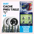 2 Cache roue de neige tissu couleur rouge taille L ''14-15-16-17-18-19-20-21-22