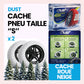 Cache roue de neige tissu couleur rouge taille S ''13-14-15-16-17-18