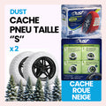 Cache roue de neige tissu couleur rouge taille S ''13-14-15-16-17-18